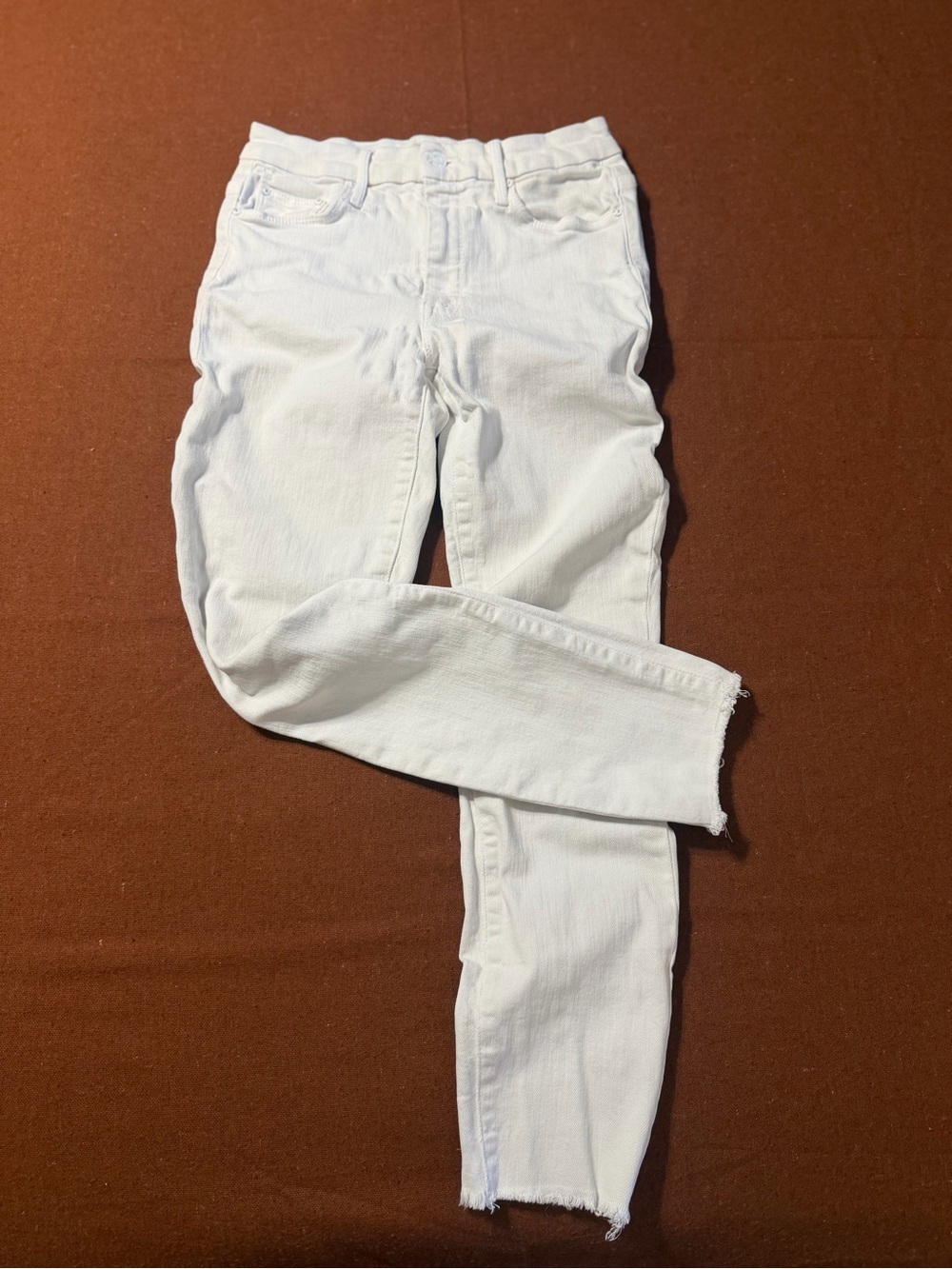 MOTHER High Waisted Looker Ankle Fray Jeans